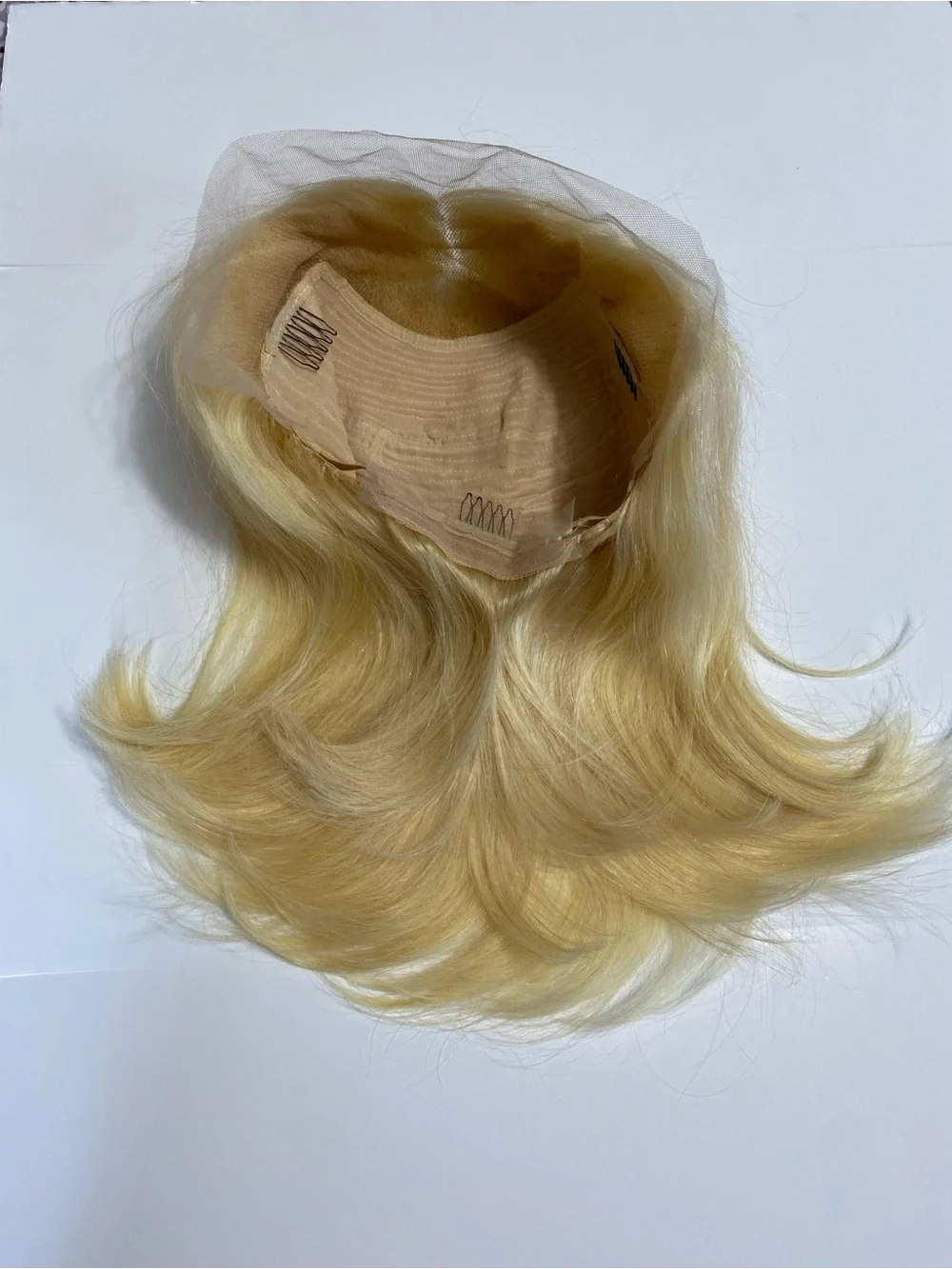 16 Inch Blonde 613 13x4 Lace Front Wig Human Hair Straight Pre-Plucked Med/Large
